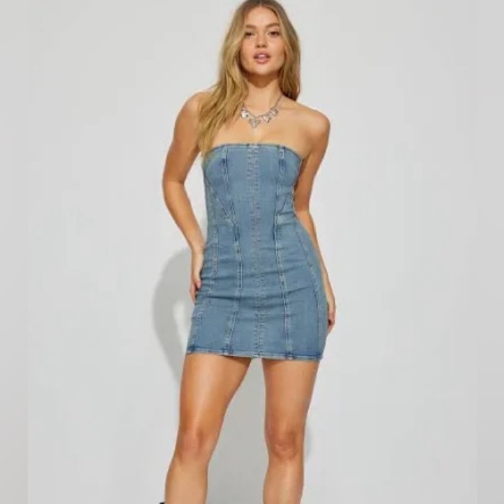 Garage Denim Tube Dress